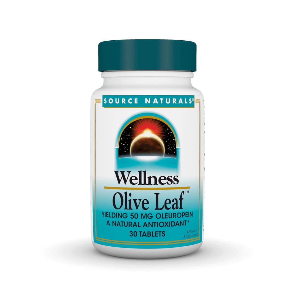 Bron Naturals Wellness Olive Leaf - Het rendement van 100 mg Oleuropein een natuurlijke antioxidant* - 30 tabletten