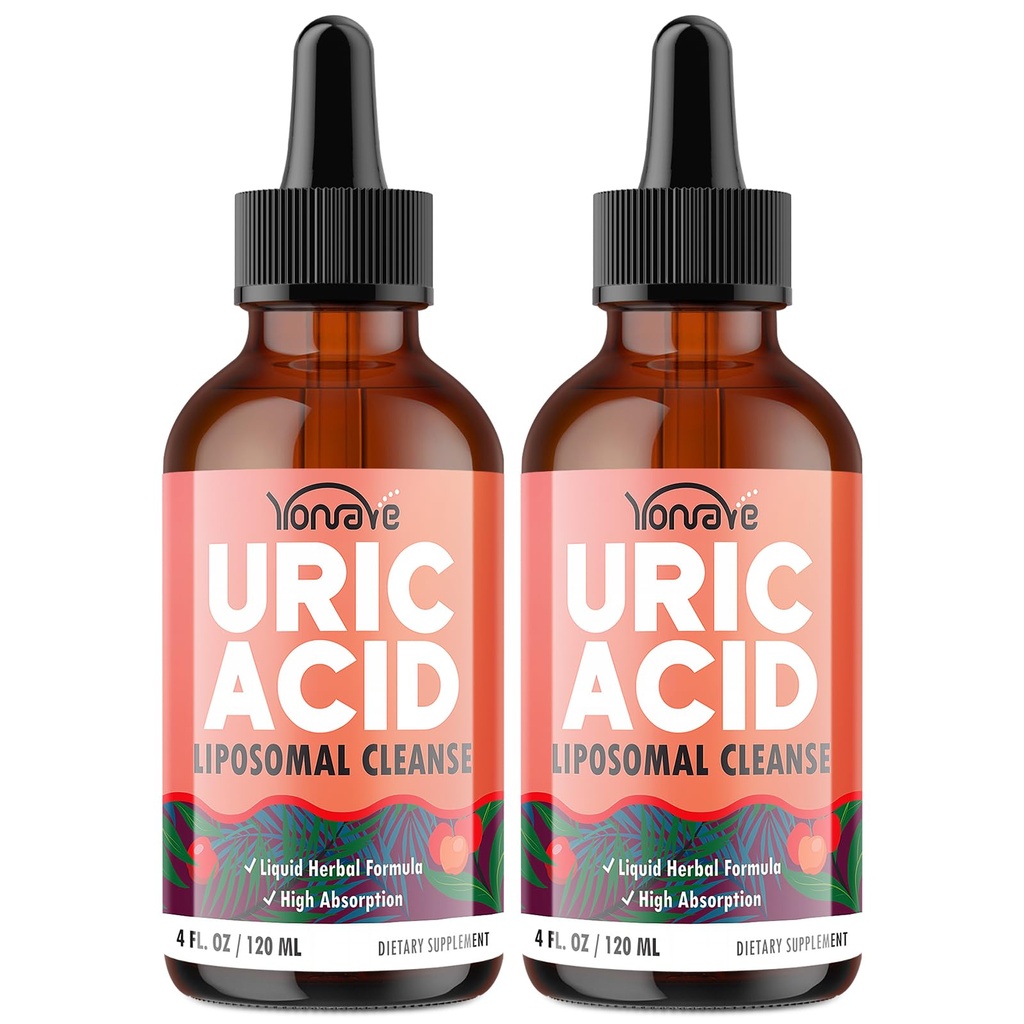 Liposomale Uric Acid Drops, Tart Cherry Supplement met ongekookte Zaad & Boswellia Extract 