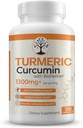 Kurkumasupplement met 95% gestandaardiseerde curcuminoïden en Black Pepper Extract - Antioxidant Voordelen - 120 Vegan Capsules