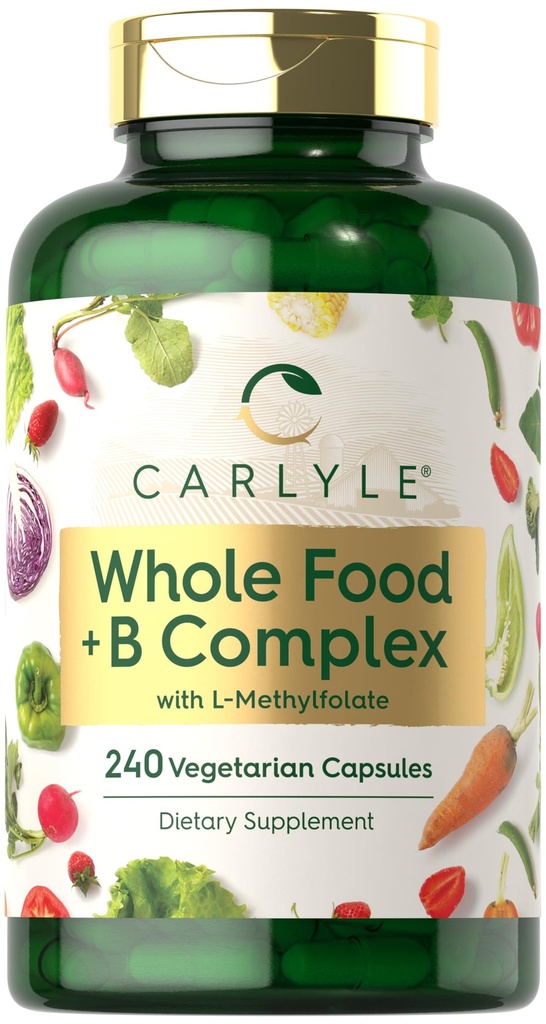 Carlyle Vitamine B Complex Whole Foods Blend 240 Capsules 
