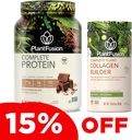 PlantFusion Complete Vegan Protein Powder and Collagen Bundle - Keto, Glutenvrij, Sojavrij, Niet-Dairy, Geen Suiker, Niet-GMO