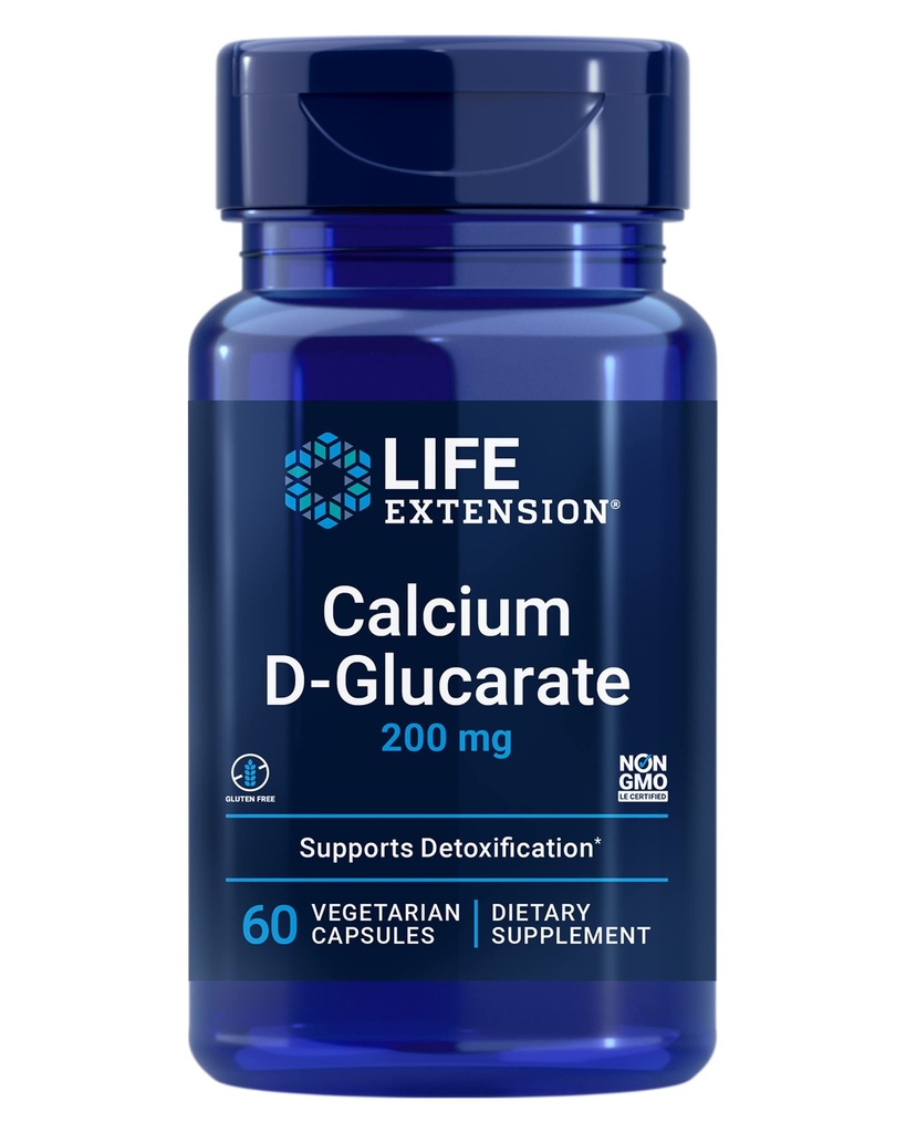 Levensverlengstuk Calcium D-Glucaraat, 200 mg - Ondersteunt Ontgifting, Helpt Flush Out Ongewenste accessoires 