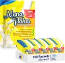 Nana Flakes 100% Pure Banana Flakes Medical Food Powder - Verminderen van de vetopname en natuurlijke remedie voor diarree & hartverbranding - Grote bron van eiwit& vezel (100 single-server Packs)