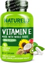 NATURELO Vitamine E - 180 mg (300 IE) van natuurlijke gemengde tocoferolen van biologische Whole Foods - Supplement voor gezonde huid, haar, nagels, Immune & Eye Health - Non-GMO, Soy Free - 90 Vegan Capsules