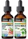 BIO KRAUTER Sarsaparilla Tinctuur 2 Fl. Oz. & Gotu Kola Tinctuur 2 Fl. Oz.