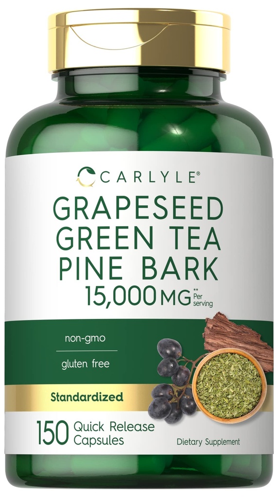Carlyle Grapeseed, Groene Thee, Pijnboomschors 