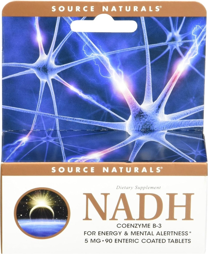 Bron Naturals NADH 5mg, Boost Energy en Mental Alertness, 90 Tablets