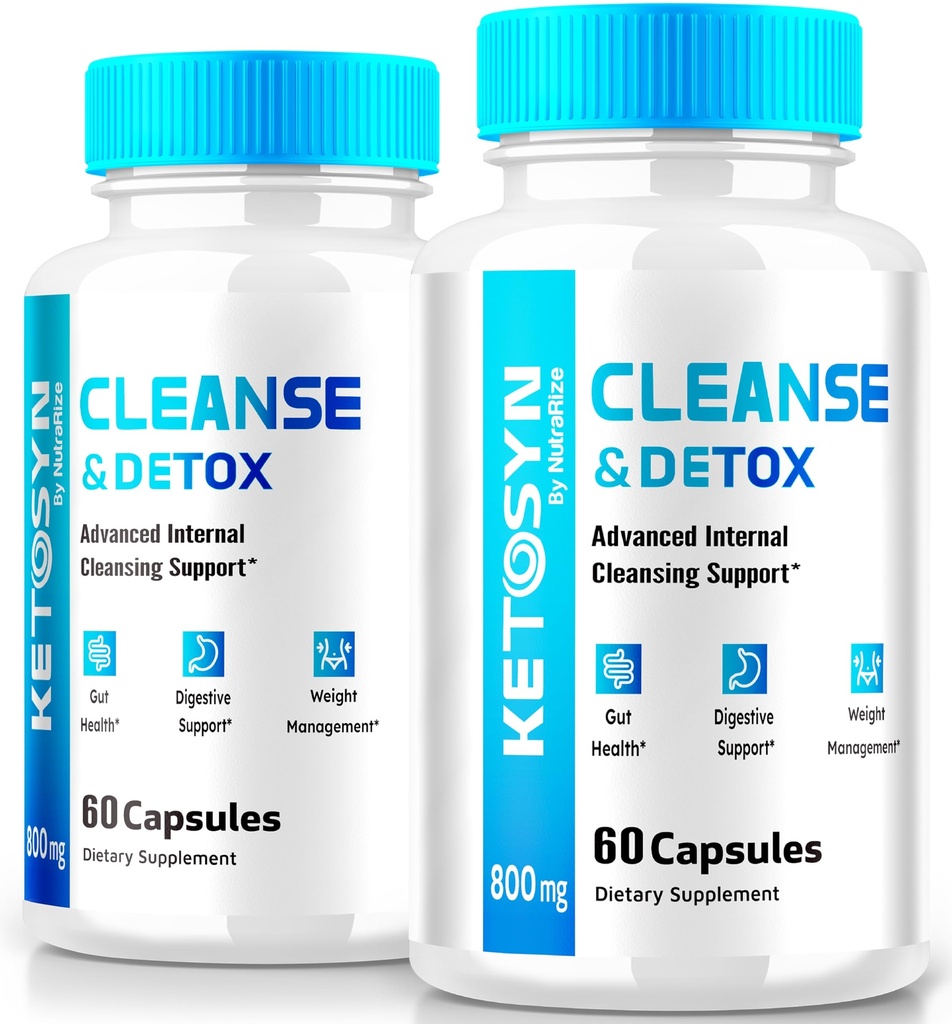 (2 verpakkingen) Ketosyn Cleanse & Detox Capsules, Ketosyn Pillen voor gevorderd gewichtsverlies, Maximale sterkte Keto Blend Ondersteuning Supplement, Keto Syn Interne reiniging Pastilla's Reviews (120 capsules)