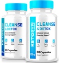 (2 Pack) Ketosyn Cleanse & Detox Capsules, Ketosyn Pills for Advanced Weight Loss, Maximum Strength Keto Blend Support Supplement, Keto Syn Internal Cleansing Pastillas Reviews (120 Capsules)