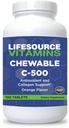 LifeSource Vitaminen Vitamine C 500 mg - 100 Kauwtabletten - Amazing Orange Flavor - Gezoet w/Stevia