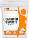 BulkSupplements.com L-Carnitine Fumaraatpoeder - Carnitinesupplement, Sportvoeding, L-Carnitine 500mg - Glutenvrij, 500mg per portie, Glutenvrij, 1kg (2,2 lbs) (verpakking van 1)