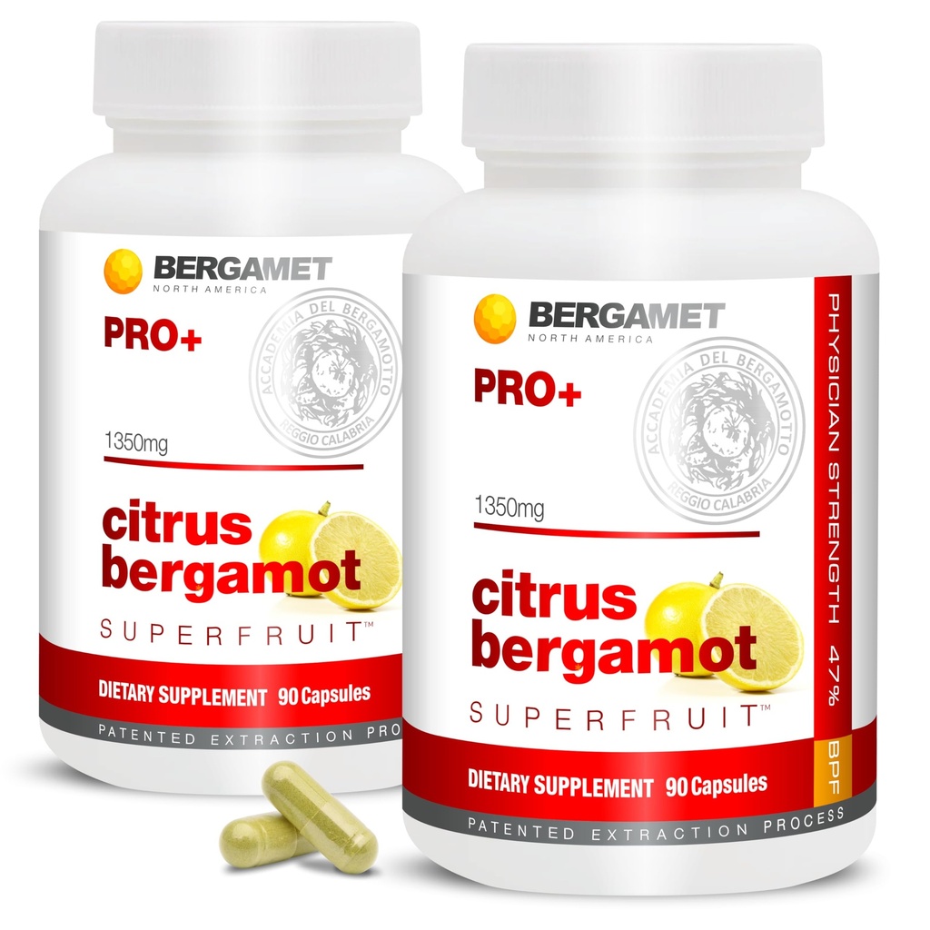 Citrus Bergamot SuperFruit PRO+ met Olive Leaf Extract - 47% BPF - 80% Polyfenolen - 675mg per Serving - Worlds Strongest - Backed by Clinical Studies - Made in The USA - 180 Caps