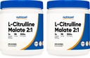 Nutricost L-Citrulline Malate 300G (2 Pack) - Pure L-Citrulline Poeder, 3000mg per portie - L-Citrulline Malate