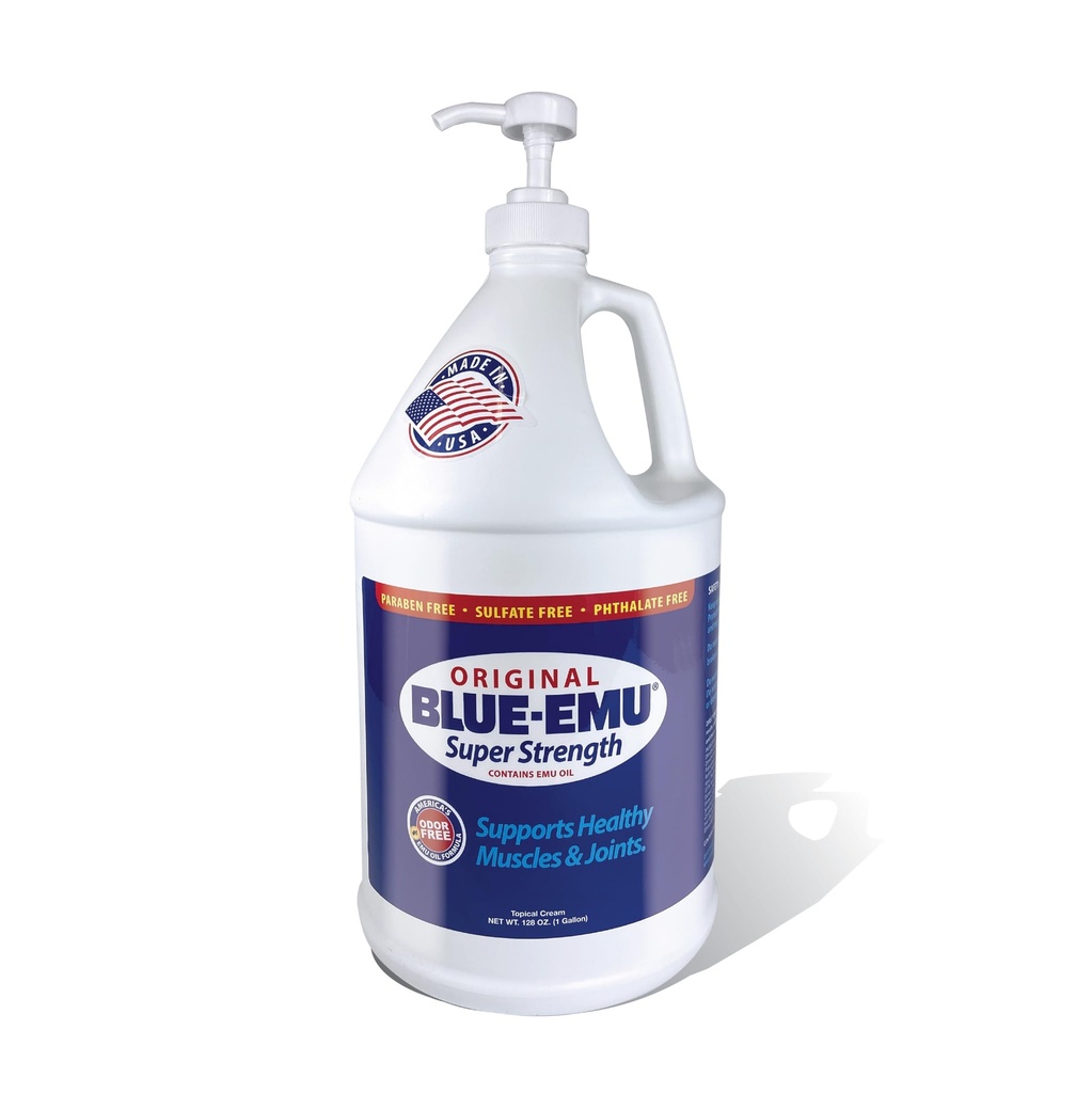 BLUE-EMU Original Super Strength Cream, Soothing Muscle & Joint Support, 1 Gallon