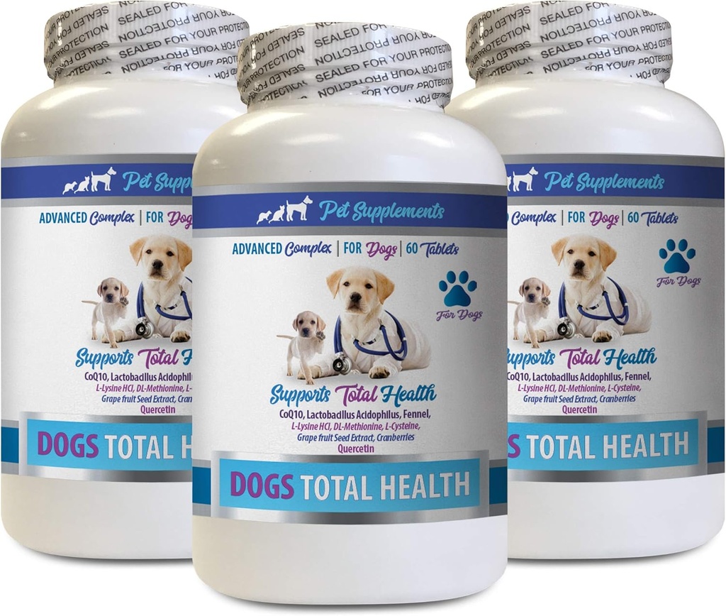 Honden Immune Bites - Honden Total Health Control - Immune Support - Hair Skin Nails Oral Eye Health Formula - Honden Calcium Supplement - 3 flessen (180 Treats)