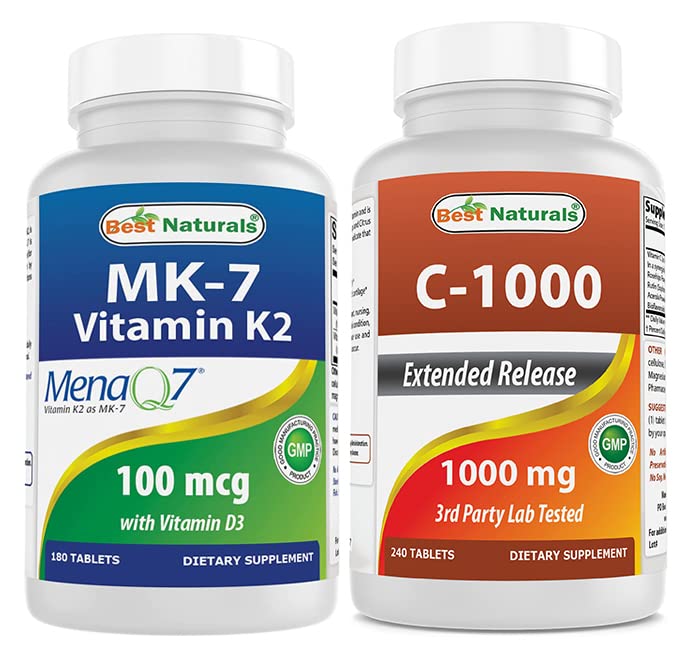 Best Naturals Vitamine K2 (MK7) met D3 & vitamine C 1000 mg