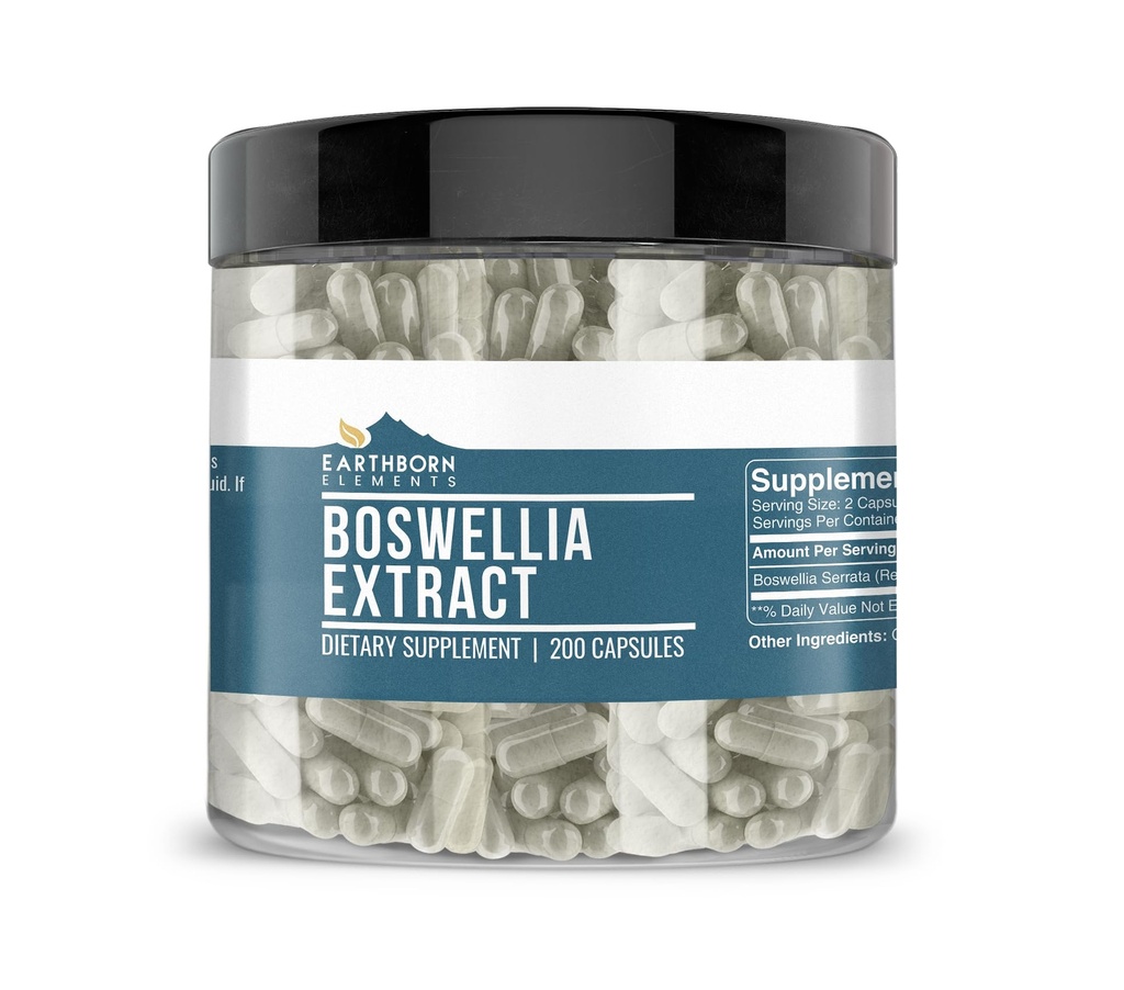 Earthborn Elements Boswellia Serrata Extract 200 Capsules, Pure & Onverdund, Geen Additieven