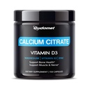 Hoog-absorptie Calciumcitraat met vitamine D3 & K2 - Ondersteunt bot, spier- en zenuwgezondheid - 150 capsules, Made in USA