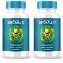 (2 Pack) DetoxAll 17, DetoxAll 17 Full Body Reset, DetoxAll17 Dietary Supplement for Overall Health and Wellness, Maximum Strength All-Natural Pills to Boost Energy, Detox All 17 Review (120 Capsules)