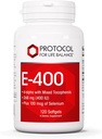 Protocol E-400 268 (400 IE) - Vitamine E Softgels - Antioxidantensupplement met Selenium - d-alfa met gemengde tocoferolen - Zuivelvrij & Halal - 120 Softgels