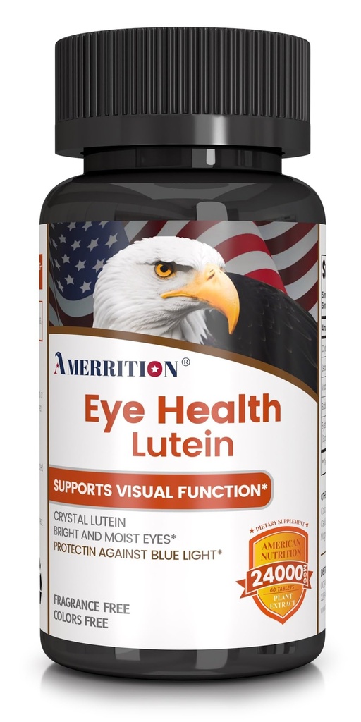 Advanced Lutein Eye Health Supplement - Verbeterd met Zeaxanthine, Ondersteunt Vision & Eye Health - Non-GMO & Gluten Free - Natural Eye Vitamin Tablets - 60ct