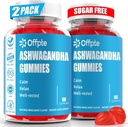 Ashwagandha Gummies Sugar Free voor vrouwen Mannen, Hoge Potentie Ashwagandha Root Extract Supplementen met L-Theanine GABA Kamille Turmeric Vitamine D3 B12 voor Stress Volwassenen Vegan (Mixed Berry)