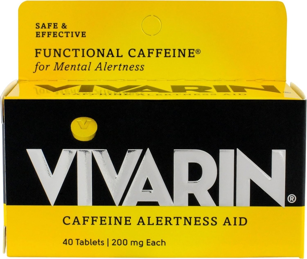 Vivarin Alertness Aid Tabletten 40 Tel 200 mg Tabletten (4 Verpakking)