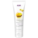 NOW Solutions, Vitamine D-3 Cream 1.000 IE per gram, hoog vermogen, intens vocht, 4-once