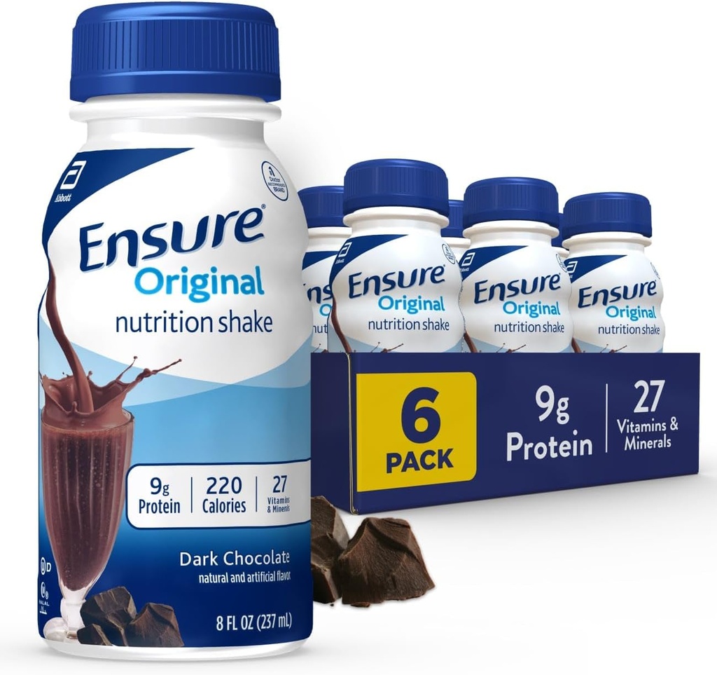 Zorg ervoor dat de originele Dark Chocolate Voeding Schudden met Maaltijden Vervanging Schudden met 6 nummers (verpakking van 1)