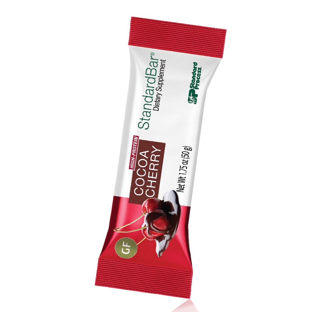Standard Process StandardBar Cocoa Cherry - Dagelijkse Energy Support Food Bar - Voeding Bar met Koolhydraten en Proteïne - Workout Snack Bar - 18 Pack
