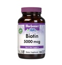 Bluebonnet Nutrition Biotin 5000 mcg, Hair & Nail Support*, Non-GMO, Vegan, Kosher Gecertificeerd, Glutenvrij, Sojavrij, Dairy-Free, 120 plantaardige capsules, 120 porties