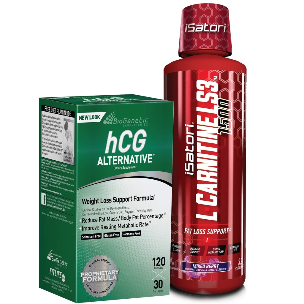 iSatori L-Carnitine LS3 Gemengde Berry 1500mg (32 porties) & BioGenetic Labs