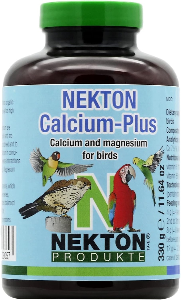 Nekton Calcium Plus - Calcium met Magnesium & Vitaminen, Wit, 330g/11,64 oz