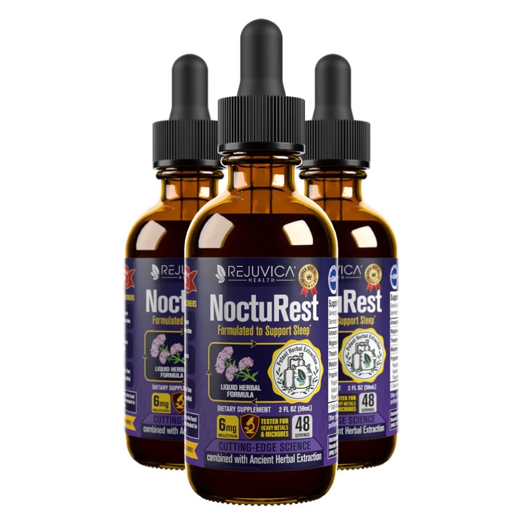 Geavanceerde slaapondersteuning supplement - vloeibare levering voor betere absorptie - Melatonine, Magnesium, Theanine, Valeriaan, Passiebloem, kamille &amp; Meer!