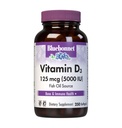 Bluebonnet Nutrition Vitamin D3 5000 IE Softgels, Aids in Muscle and Skeletal Growth, Cholecalciferol from Fish Oil, Non GMO, Glutenvrij, Sojavrij, Zuivelvrij, Geel, 250 Softgels