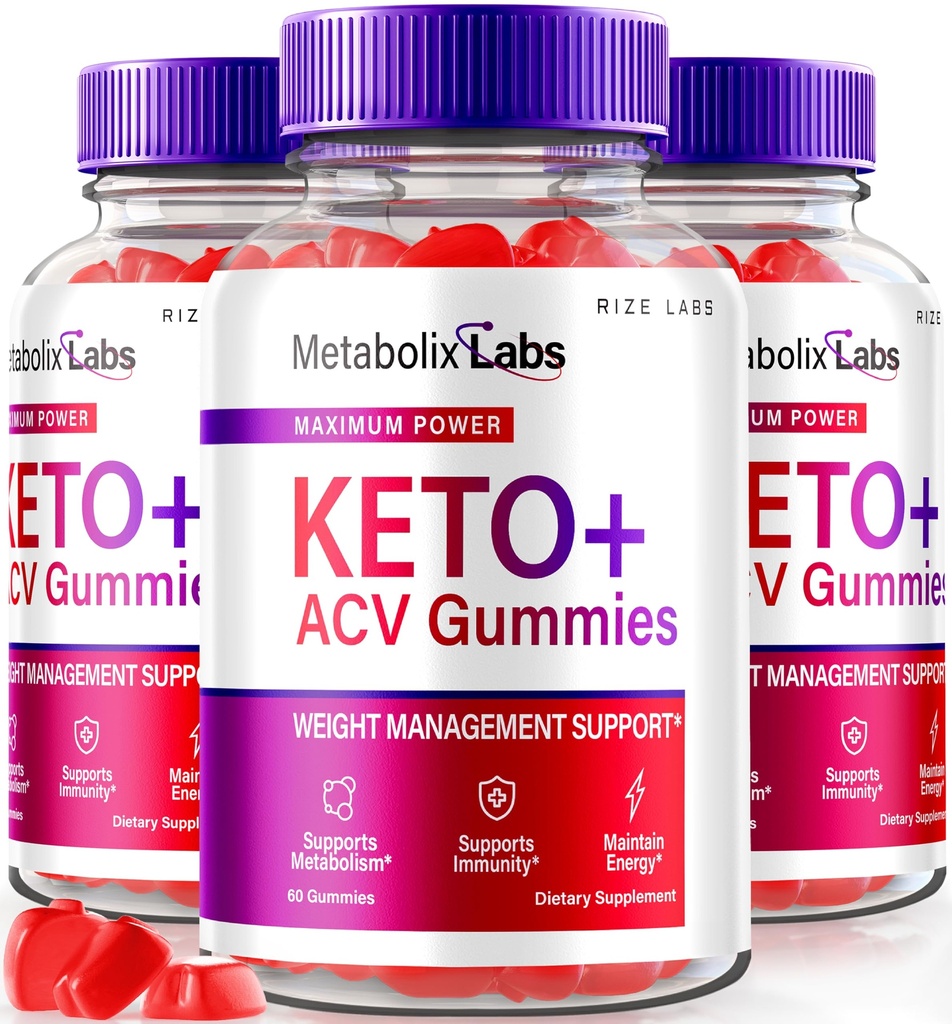 (3 Pack) Metabolix Labs Keto ACV Gummies - Metabolix Labs Keto Plus ACV Gummies MetabolixLabs Supplement Shark Metabolix Labs Keto + ACV Gummy, Tank AC Ketosis Gomitas Gunmies (180 Gummies)