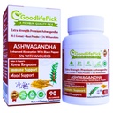 Premium Ashwagandha Capsules met zwarte peper. Krachtige 5% Wthanoliden uit Ashwagandha Poeder & 20:1 Extract 90 ct. Natural NonGMO NO Rice Powder NO Filler