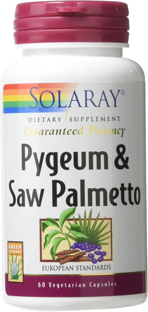 Solaray Pygeum en Saw Palmetto Supplement, 60 Tellen