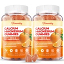 Calcium Magnesium Zink Gummies met Vitamine D3 & K2 - Hoge Absorptie Magnesium Glycinate 400mg - Suikervrij Calcium Supplement - Ondersteuning Zenuw Spier Mood & Immunity - voor Volwassenen Mannen Vrouwen Kinderen