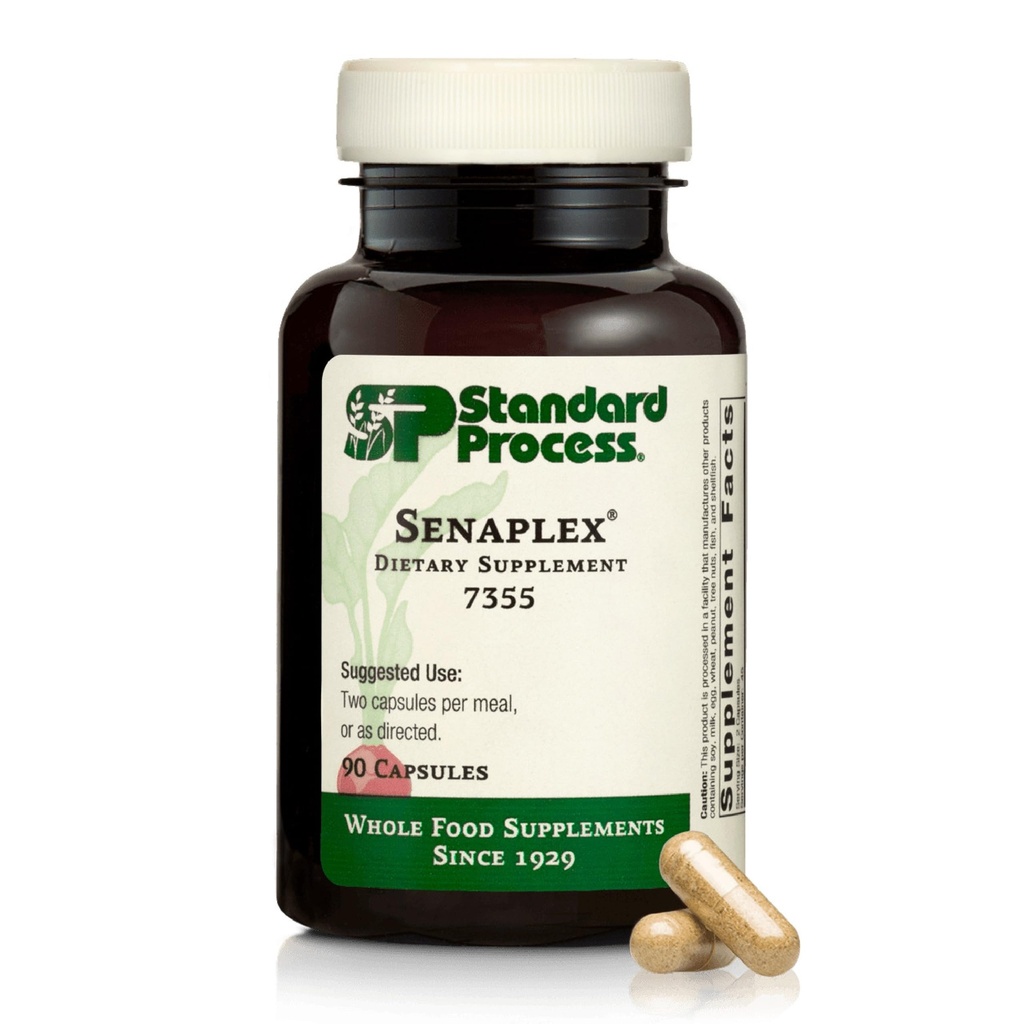 Standard Process Senaplex - Nervous System Support with Niacin, Vitamin B12 & B6 - Supports Brain Health & Cellular Health - Biedt Antioxidant Activity - Non-Dairy - 90 Capsules (45 porties)