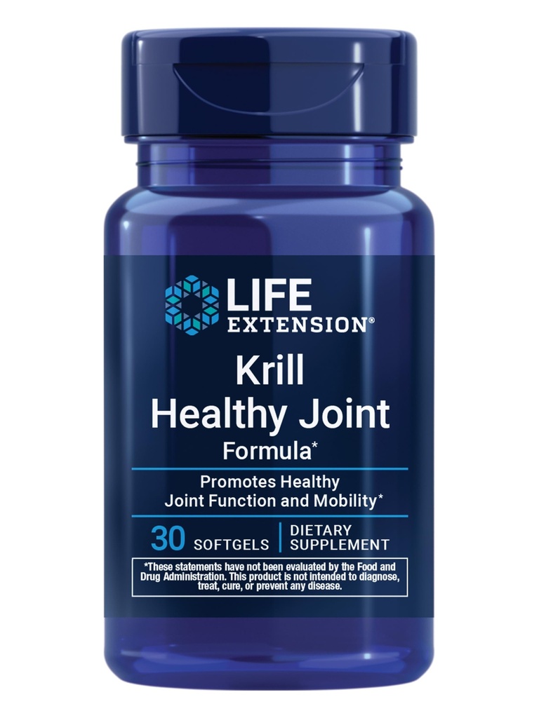Levensverlenging Krill Gezonde Joint Formula, Krill Oil, hyaluronzuur, De carotenoïde astaxanthine voor gezonde gewrichten, Gezond lichaam, Glutenvrije, Non-GMO, 30 softgels