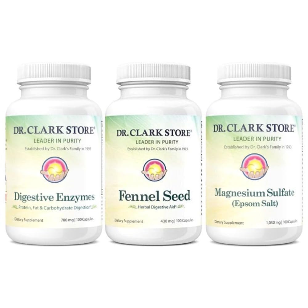 Dr Clark Store Flat Tummy & Debloating Kit Natuurlijke Digestieve Ondersteuning voor Bloating Relief, Platte Maag & Verbeterde Gut Health