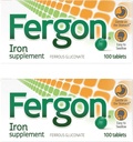 Fergon High Potency Iron Highly Soluble & Easily Digested, 27 mg Iron, 100 Tablets