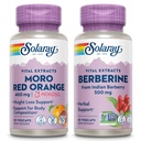 SOLARAY Moro Red Orange en Berberine Bundle - Morosil gewichtsverlies supplement voor vrouwen en mannen met bloed oranje, Berberine HCl van Indian Barberry - gewichtsverlies ondersteuning, 60-dagen garantie, 30/60ct