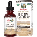 MaryRuth Organics Lions Mane Mushroom Supplement, Up to 1 Month Supply, Nootropic USDA Biologische Lions Mane Extract Nervine Plantaardige Liquid Drops, Brain Health Non-GMO Vegan Alcohol Free Tinctuur, 1 Fl Oz