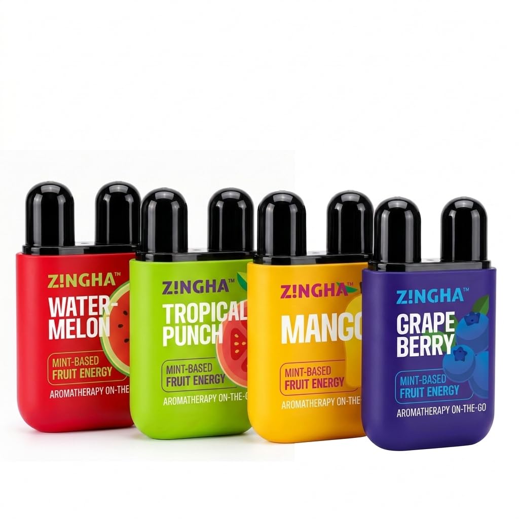 Natuurlijke Aromatherapie Dual Nasal Inhaler Stick Verhoogende etherische olie Blend voor verfrissende geur & Dagelijkse helderheid Draagbare, reisvriendelijke neusstick voor Aromatische geniet