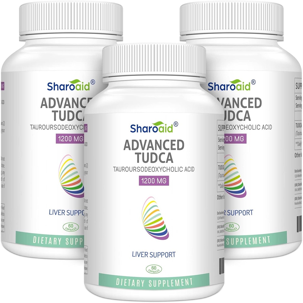 TUDCA Lever Ondersteuning Supplementen 1200 mg-Derde Partij Tested-High Strength Formula-Bile Zouten voor lever Detox Reiniging-180 Vegan Capsules voor lever, Kidney,Gallblader Health