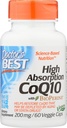 Doctor's Best High Absorptie CoQ10 Plantaardige Capsules, 200 mg, 60 Tellen
