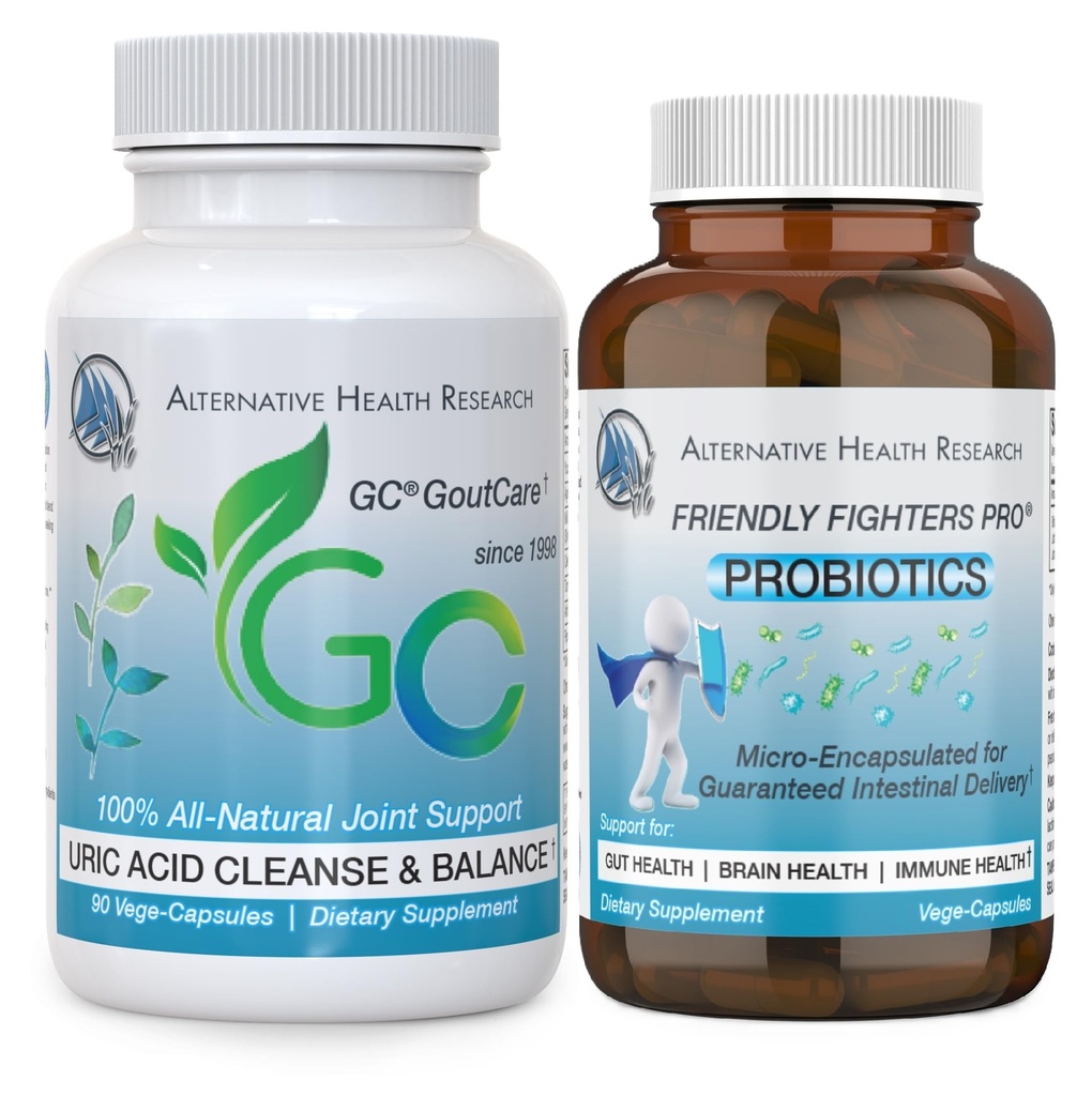 GC® GoutCare en Friendly Fighters® Probiotica: 30 dagen urinezuur en ontsteking Reinigingspakket