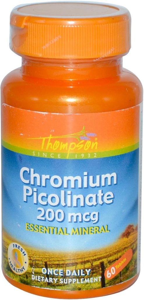 Thompson Chroom Picolinaat, Tablet (Btl-Plastic) 200mcg 60ct